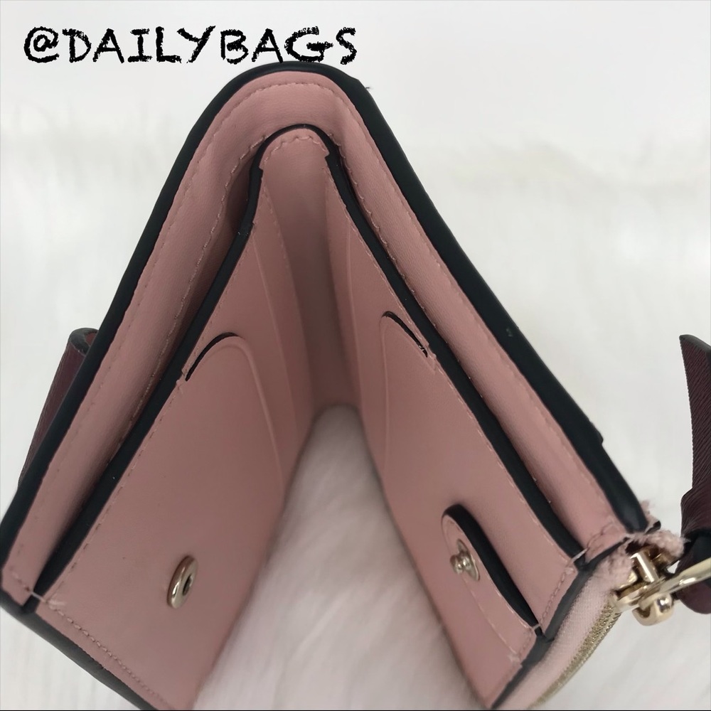 KATE SPADE DOG CROSSBODY PUP FLOWER BROWN WALLET - Picture 5 of 8